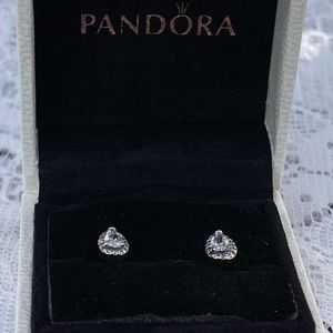 Like New- Pandora Teardrop Stud Earrings